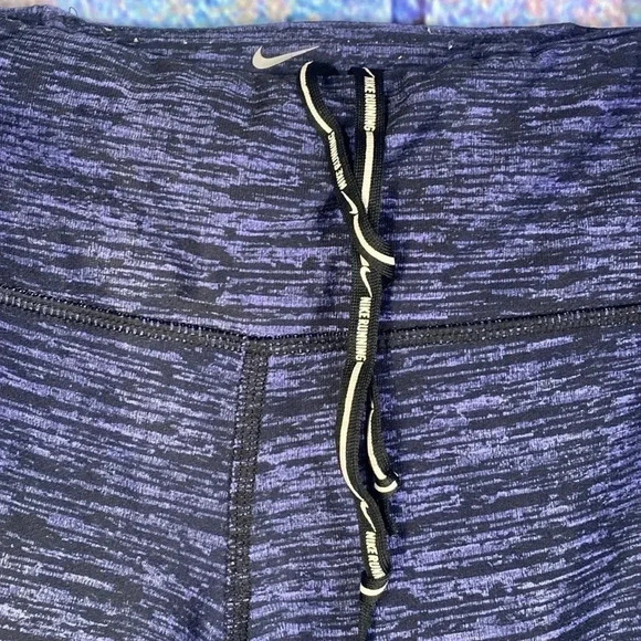 Nike Dry Fit Woman’s Activewear Leggings Blue Black Large - Picture 4 of 8